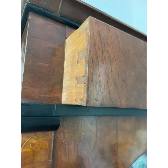 Brown 1820 Austrian Viennese Biedermeier Walnut Vitrine Desk For Sale - Image 8 of 11