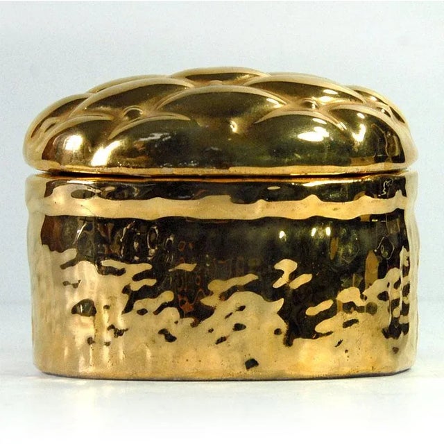 Small Vintage Ceramic Lidded Container, 1980s For Sale - Image 6 of 9