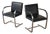 Flat Bar Brno Chairs by Ludwig Mies Van Der Rohe for Knoll, a Pair For Sale