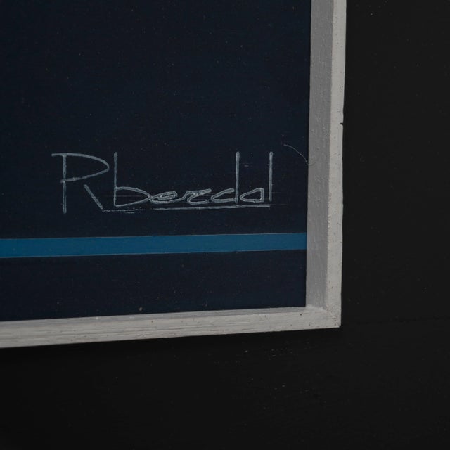 Blue 20th Century Belgian Painting By Rene Berdal For Sale - Image 8 of 9