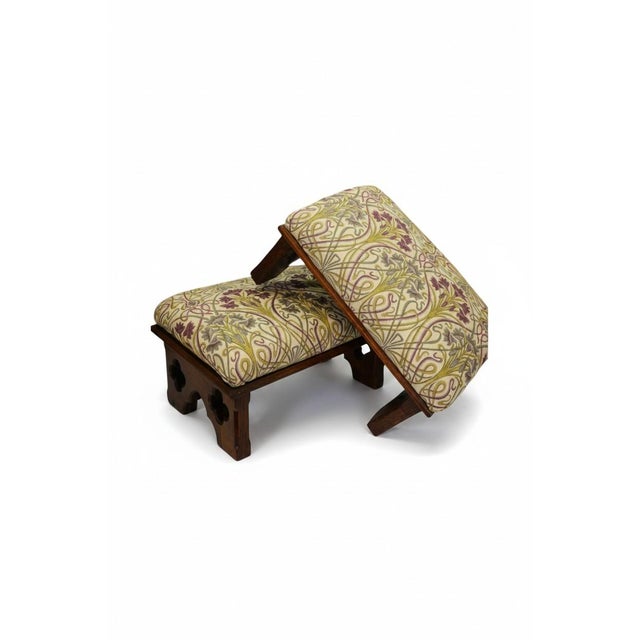 Victorian Gothic Revival Oak Ottomans in the style of Pugin, 1870s, Set of 2 For Sale - Image 16 of 16