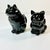1950s Vintage Americana Boho Chic Majolica Black Cat Cream and Sugar - Set of 2, Halloween. For Sale - Image 12 of 13
