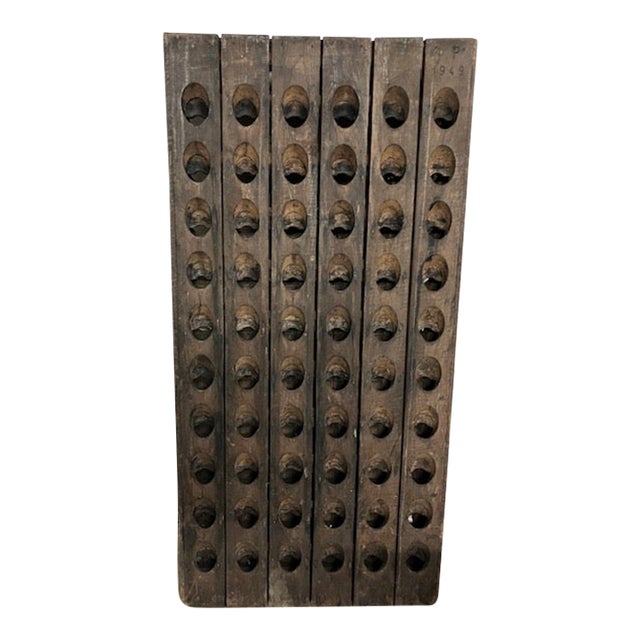 1950s French Country Riddling Rack Champagne & Wine Rack Stamped v.p 1949 For Sale
