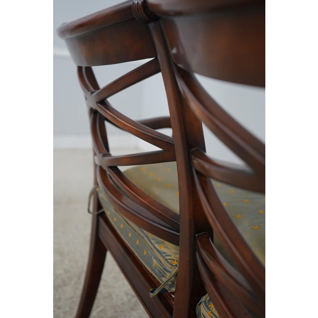 Theodore Alexander Mahogany Regency Cane Seat Settee For Sale - Image 15 of 18