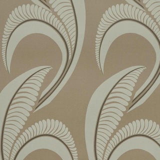 Sample - Schumacher x Neisha Crosland Banana Leaf Wallpaper in Tobacco For Sale