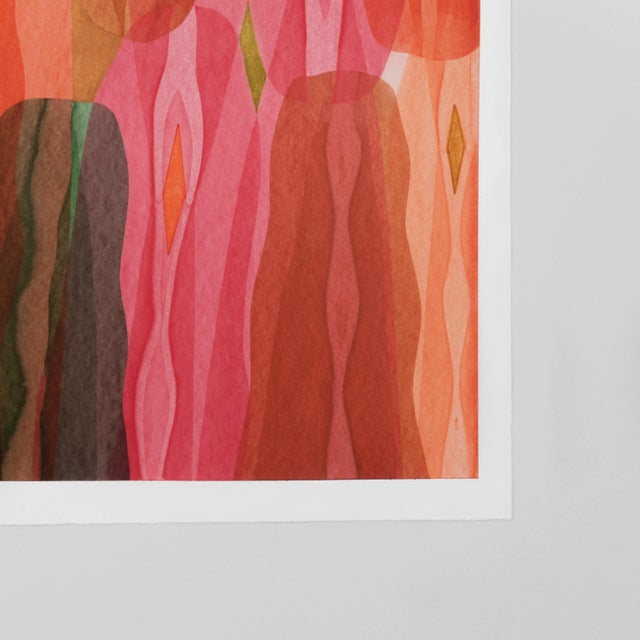 Paper "Cherry Soaked Teeth" Work on Paper by Artist Casey R Klein For Sale - Image 7 of 8