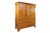 This George II period style cabinet-on-chest, linen press, wardrobe or armoire features exquisite yew wood and oyster burl...