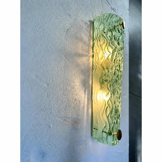 Monumental Green Murano Glass Wall Sconces by Simoeng, Set of 4 For Sale - Image 4 of 8