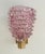 Gold Italian Art Deco Style Brass and Pink Rostrato Murano Glass Wall Sconces, 1990s, Set of 2 For Sale - Image 8 of 13