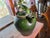 French Country Vintage French Provence Green Glaze Gargoulette/Pottery Jug For Sale - Image 3 of 10