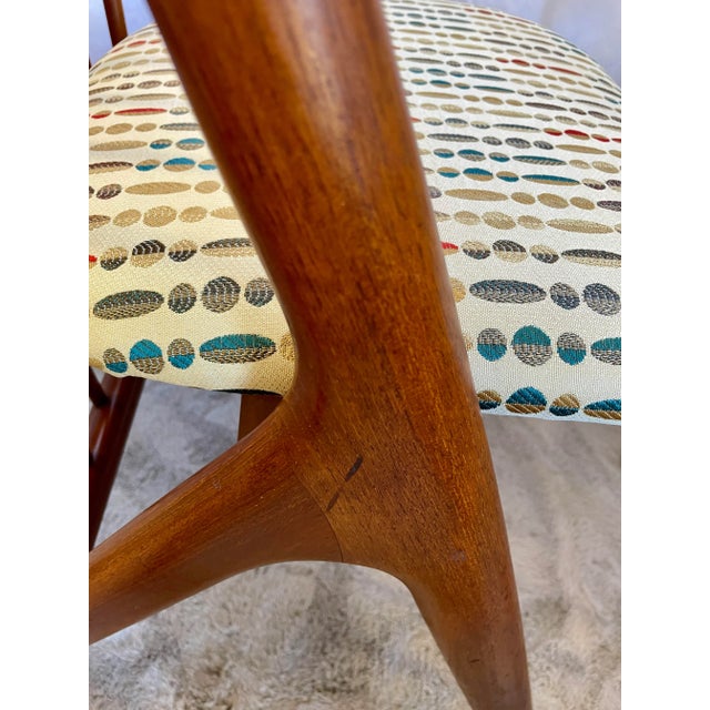 Brown Mid Century Danish Svend Madsen Style Dining Chairs For Sale - Image 8 of 12