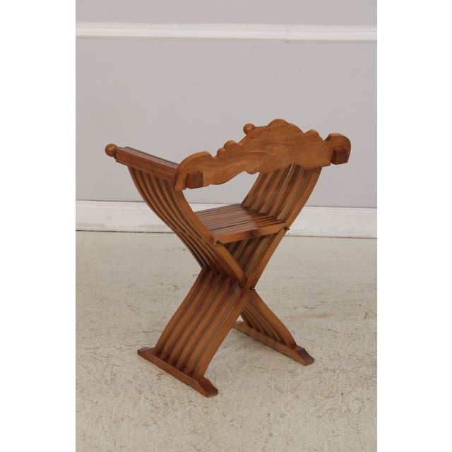 Vintage Savonarola Folding Chair For Sale In Philadelphia - Image 6 of 18