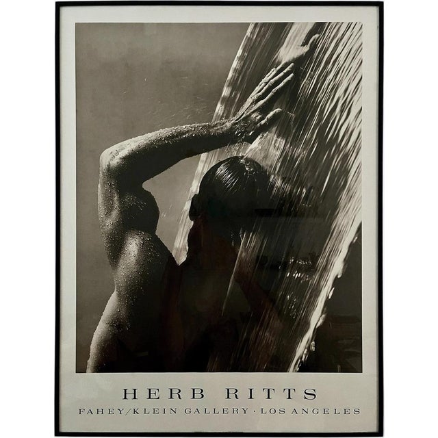 Offset lithograph from the Herb Ritts exhibition at Fahey Gallery, Los Angeles. Framed (not inspected under the frame).
