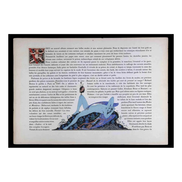 André Georges Barbier, Composition from the Happiness of the Day, Stencil, 1929 For Sale