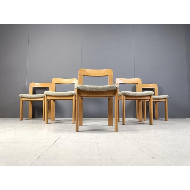 Wood Brutalist Dining Chairs, 1970s, Set of 6 For Sale - Image 7 of 10