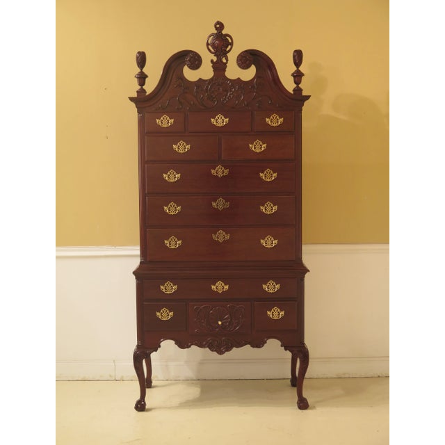 1980s Vintage Councill Craftsmen Chippendale Mahogany Highboy Chest For Sale - Image 13 of 13
