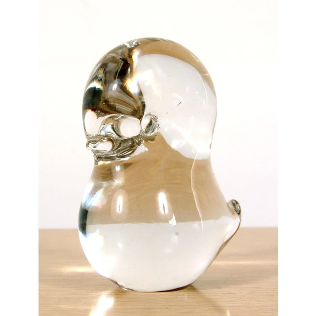 Glass Vintage Mid Century Art Glass Duckling Figure For Sale - Image 7 of 7