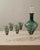Vintage Italian Blue Murano Glass Liqueur Decanter Glasses with Hand Painted Gilt Details, 1950s, Set of 5 For Sale - Image 3 of 15