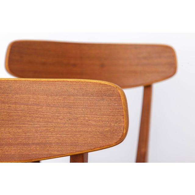Brown Vintage Danish Teak Chairs, 1960s, Set of 3 For Sale - Image 8 of 12