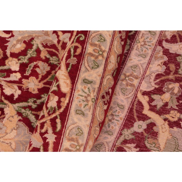 Textile Elegant Kashan Pak-Persian Red/Gold Wool Rug - 8'1'' X 10'1'' For Sale - Image 7 of 9