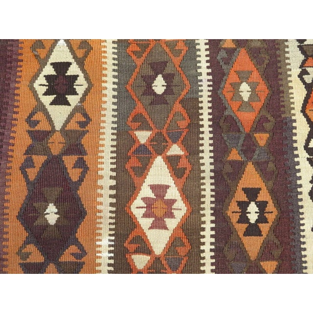 1960's Nomadic Kilim Rug -74"x124" For Sale - Image 9 of 12