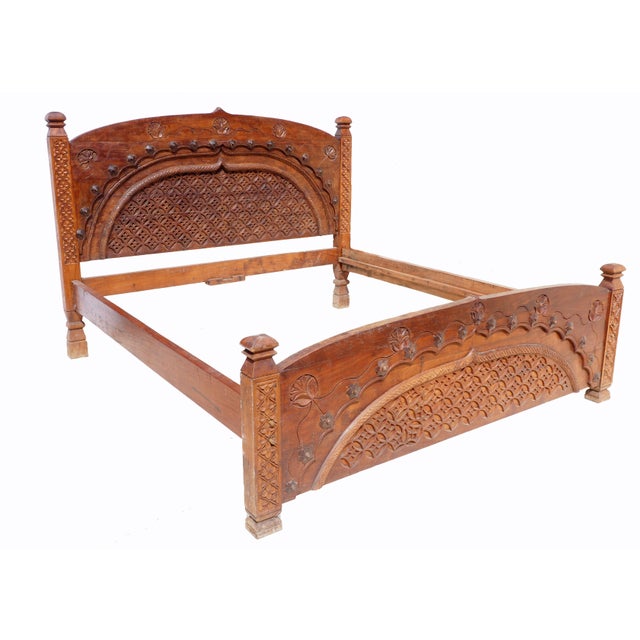 Vintage Double Bed, Swat-Tal, Pakistan, 1950s For Sale - Image 17 of 17