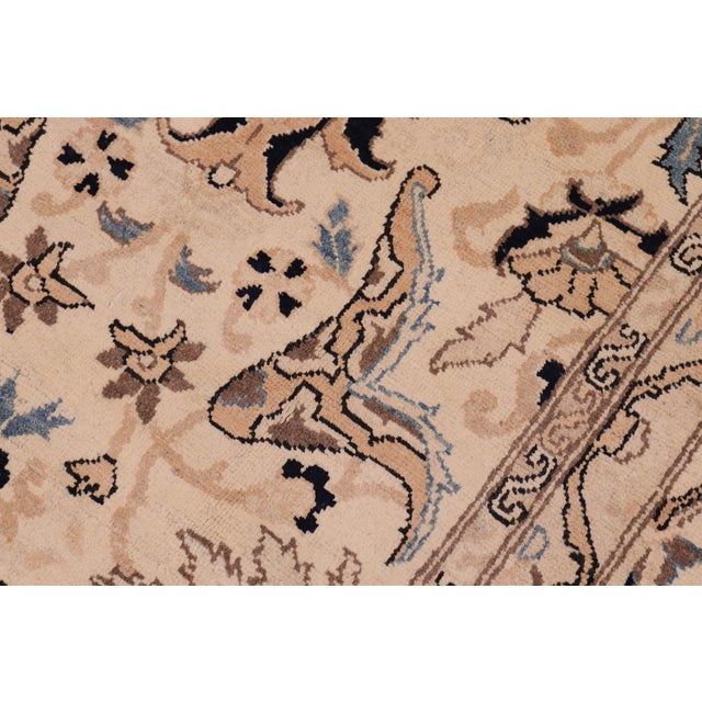 Classic Ziegler Beige Tan Hand-Knotted Wool Rug - 8'11'' X 12'5'' For Sale - Image 4 of 8