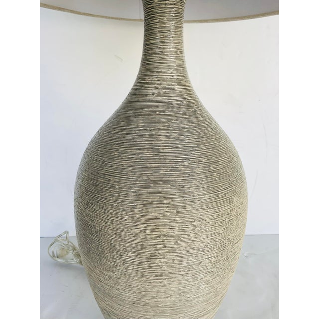 Modern Modern Mushroom Glazed Textured Ceramic Table Lamp For Sale - Image 3 of 6