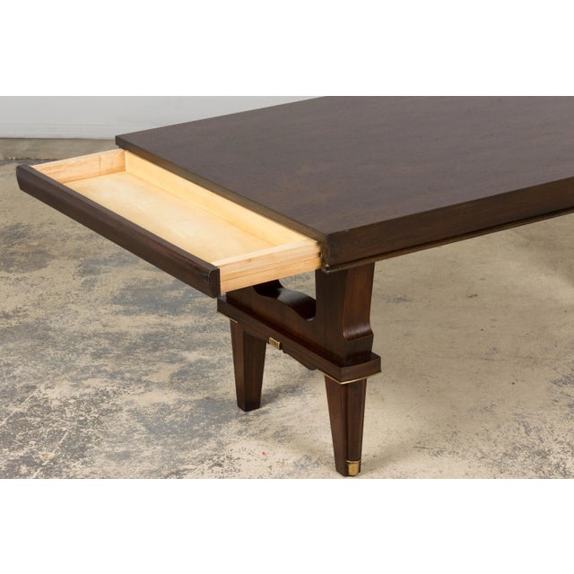 Brown 1930s French Parisian Art Deco Rosewood Dining Table For Sale - Image 8 of 18