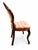 Victorian Vintage Carved Floral Walnut Side Chair With Tufted Velvet Upholstery For Sale - Image 3 of 6