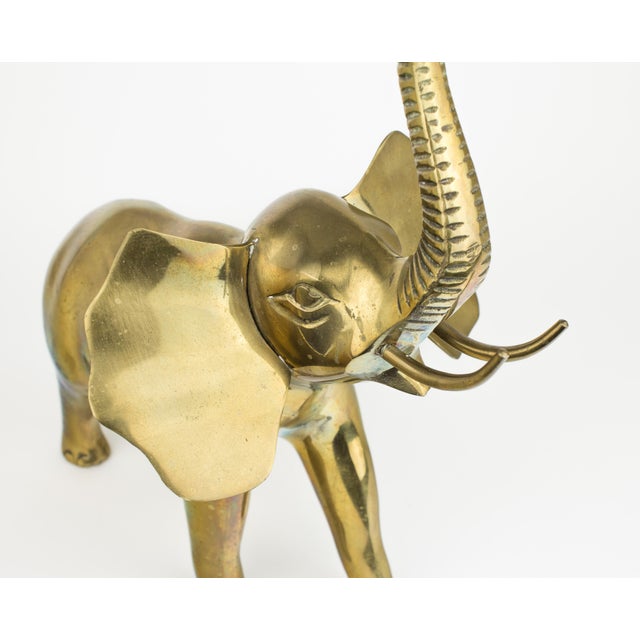 Vintage Brass Large Elephant Statue Chairish