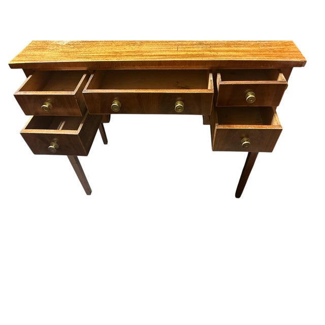 Early 19th Century Flame Mahogany Antique Georgian English Ladies Writing Desk - Circa Early 19th Century For Sale - Image 5 of 7