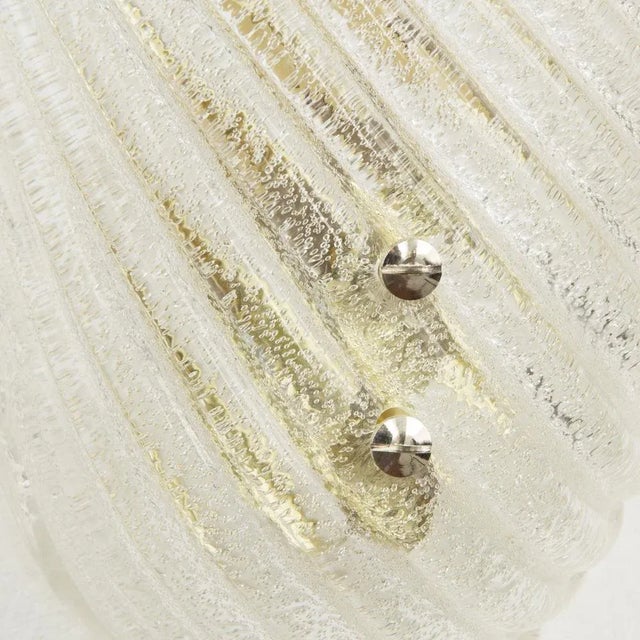 Metal Ribbed Clear Wall-Mounted Glass Lamps, 1960s, Set of 2 For Sale - Image 7 of 10