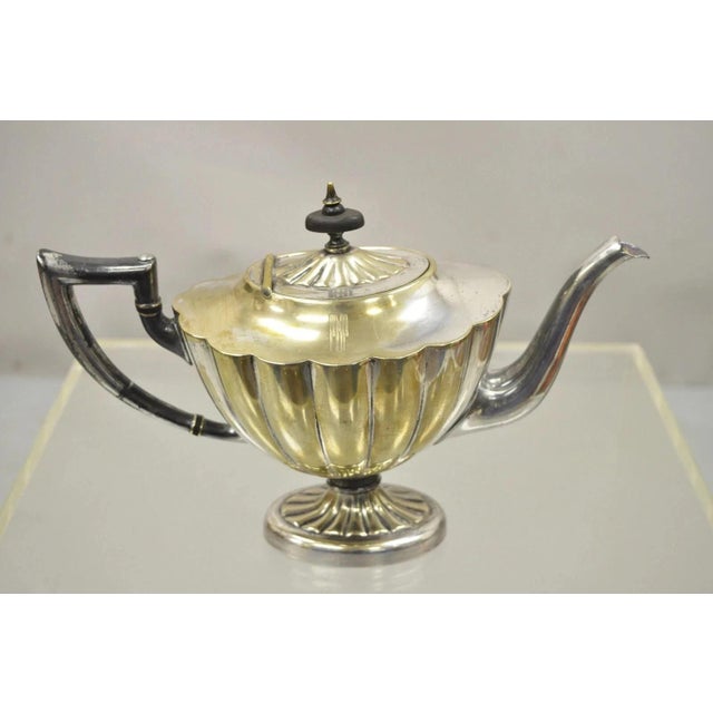Antique Victorian l.b.s. Co England Silver Plated "Pmp" Monogram Tea Pot For Sale - Image 12 of 12
