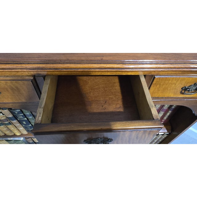 Brown French Open Adjustable Library Bookcase, 1920 For Sale - Image 8 of 14