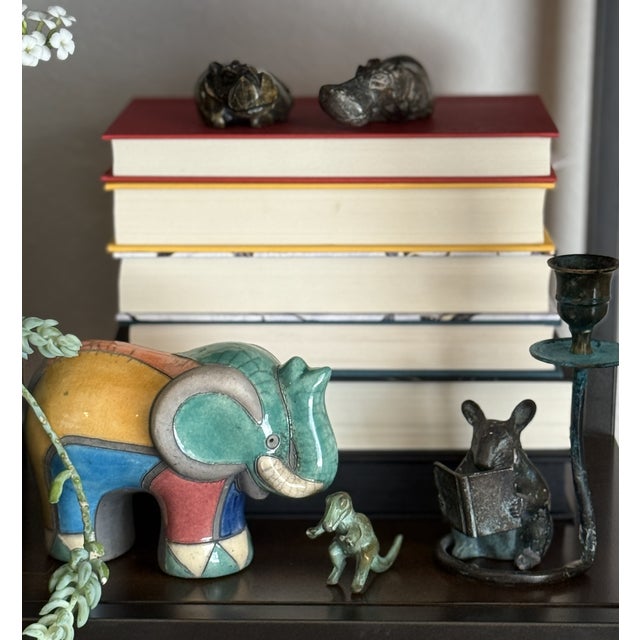 Folk Art Mid 20th Century Colorful Raky Elephant For Sale - Image 3 of 11