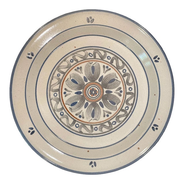 Late 20th Century Stoneware Platter in the Sonora Native Land Pattern by Mikasa For Sale