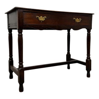 Antique English Oak Side Table, 1700s For Sale