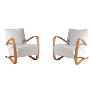 Lounge Chairs by Jindrich Halabala for Up Zadovy, 1950, Set of 2 For Sale