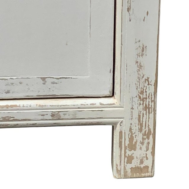 2010s White 4-Door Wooden Cabinet For Sale - Image 5 of 8