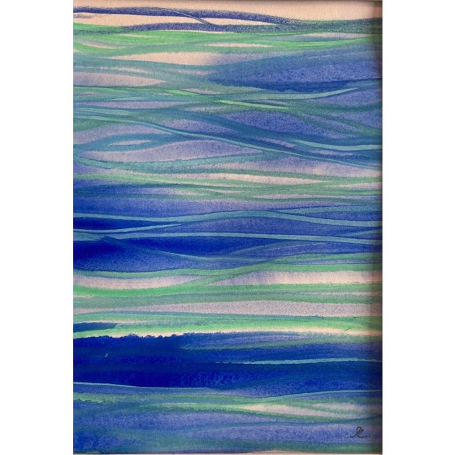 Contemporary Original "Water" Abstract Painting on Paper by Stephanie Cate For Sale In Palm Springs - Image 6 of 8