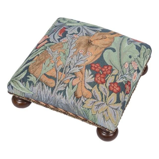Morris Hare Left Tapestry Footstool For Sale