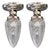 Vintage Nickel-Plated Ceiling Lamps with Cut Glass Shades, 1920, Set of 2 For Sale