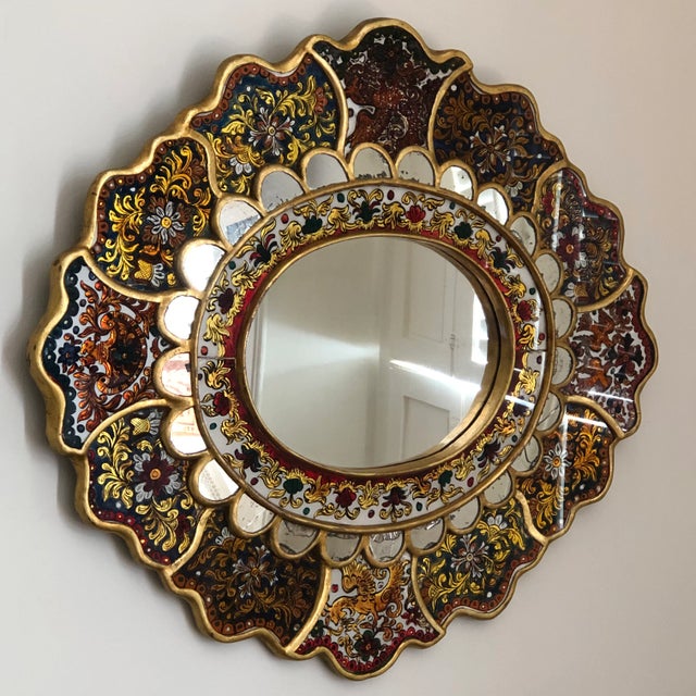 Neoclassical Style Verre Églomisé Wall Mirror For Sale - Image 11 of 12