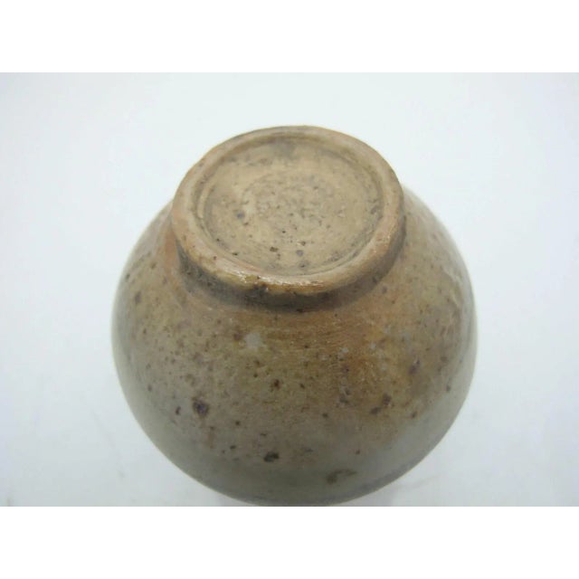 Small Chinese Globular Celadon Green Jar Clay Pot For Sale - Image 4 of 6