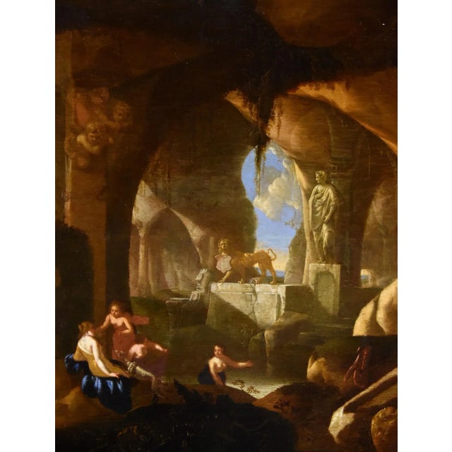 Baroque Jacques Muller, Diana and Nymphs, 1660, Oil on Panel, Framed For Sale - Image 3 of 15