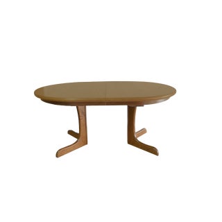 Large Oval Dining Table with 3 Extension Panels in Solid Oak, Denmark For Sale