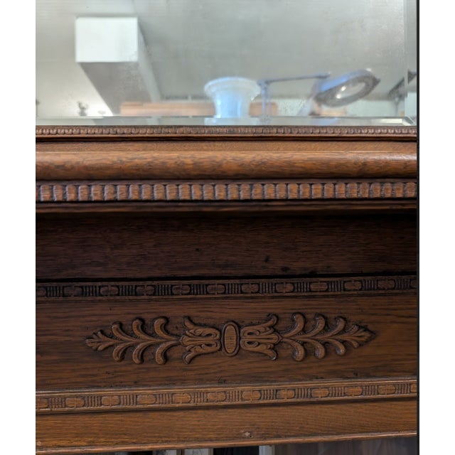 c.b. Atkin Co. Oak Mantel - Circa 1890-1910 For Sale - Image 9 of 9