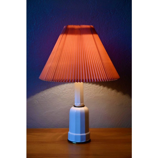 Scandinavian Danish Heiberg Lamp in Porcelain and Brass from Sohølm, 1960s For Sale - Image 6 of 13
