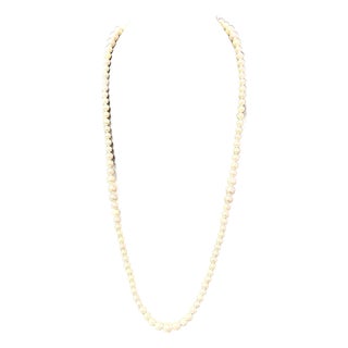 Akoya Pearl Necklace 28.5" 14k Gold 8.50 mm Certified For Sale